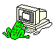 Animated frog waving hello